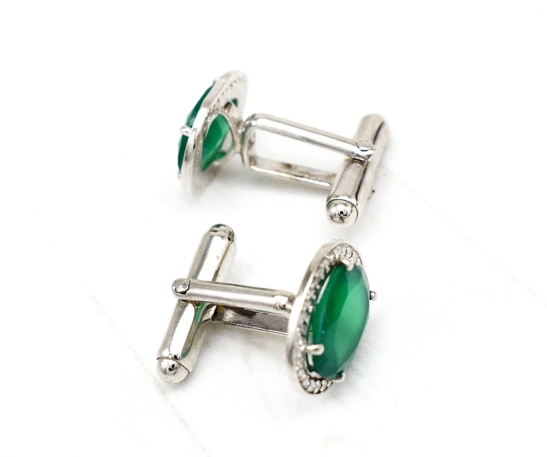 GREEN ONYX CUFFLINKS