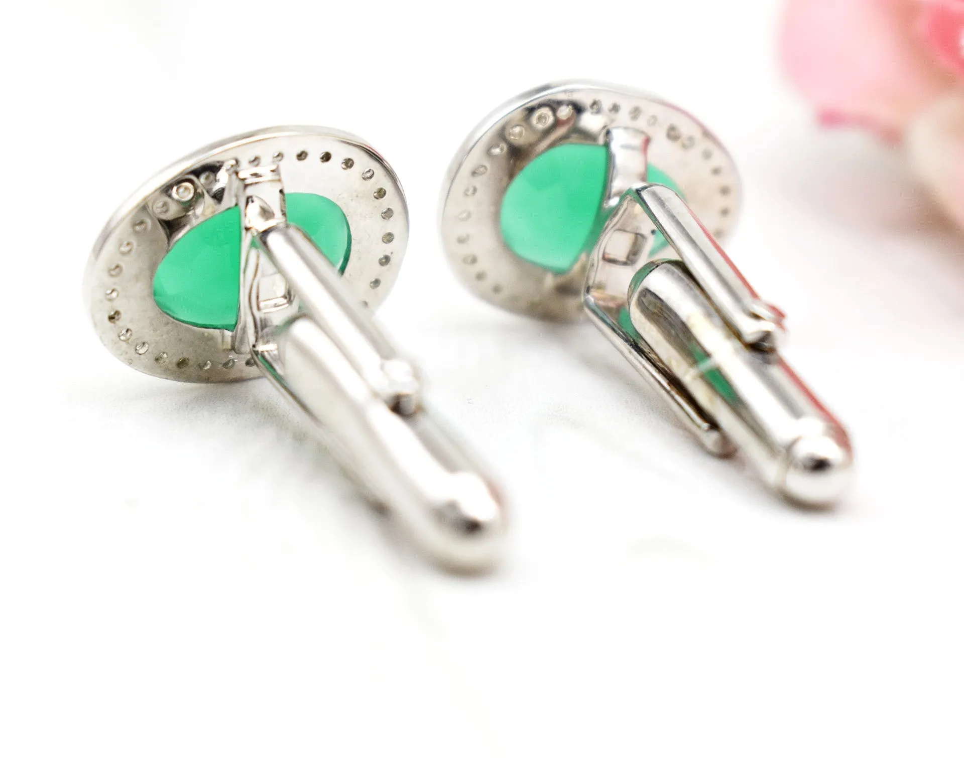 GREEN ONYX CUFFLINKS