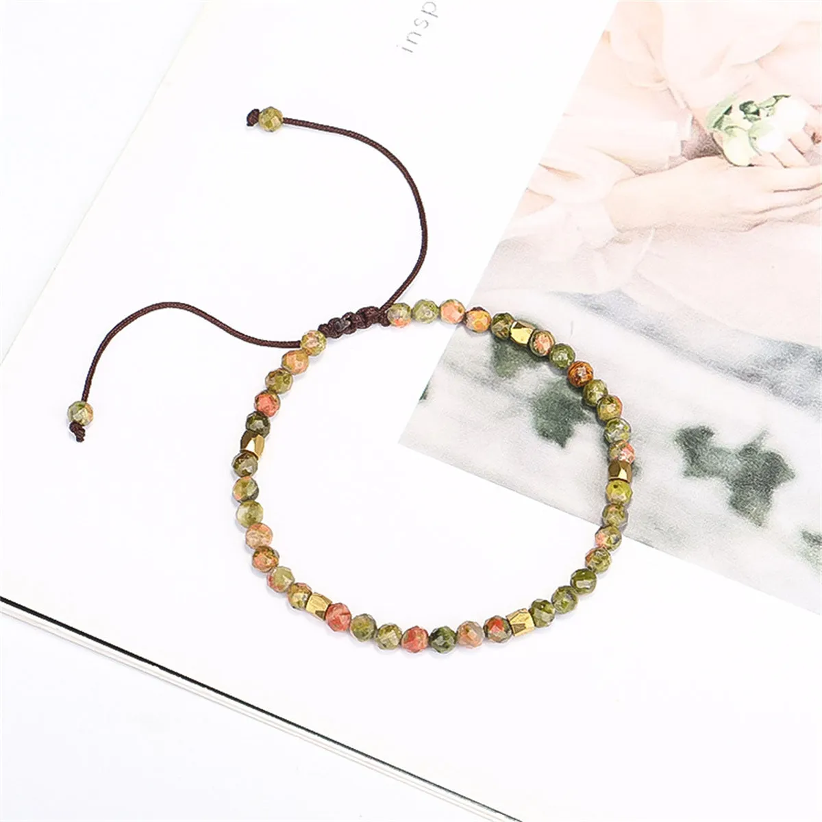 Green Quartz & 18K Gold-Plated Beaded Adjustable Bracelet