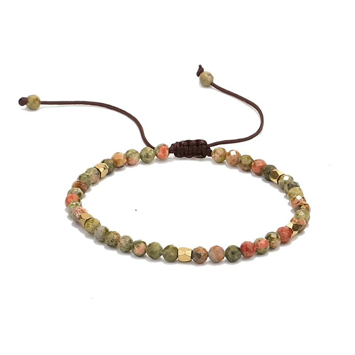 Green Quartz & 18K Gold-Plated Beaded Adjustable Bracelet
