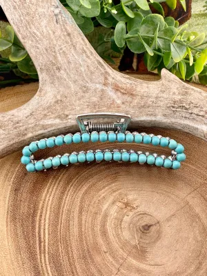 Hadley Fashion Stone Beaded Claw Clip - 4.25"