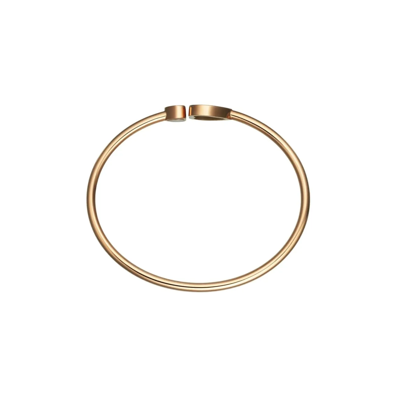 Happy Hearts Ethical Rose Gold Diamond Onyx Bangle Bracelet