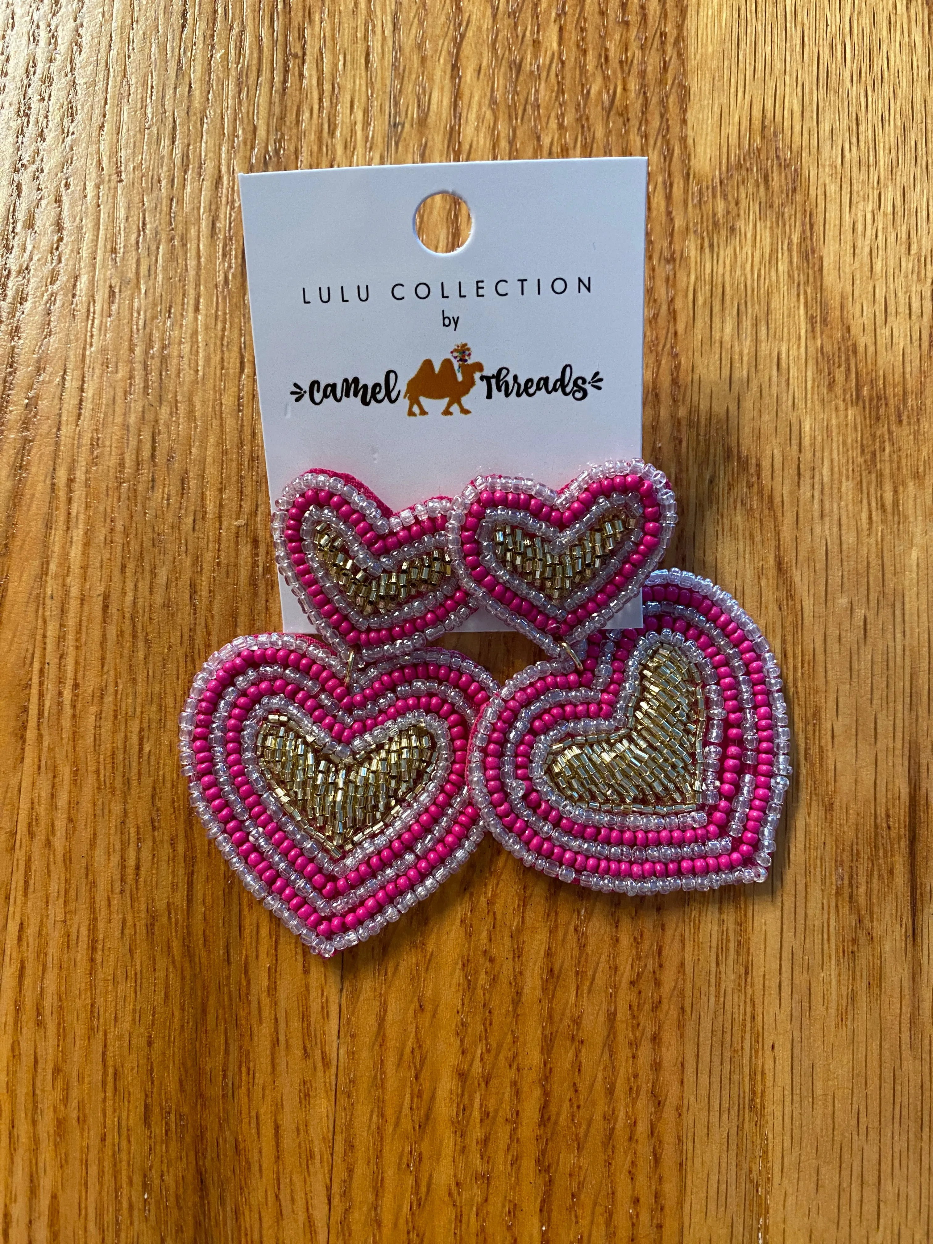 Heart Beaded Earrings