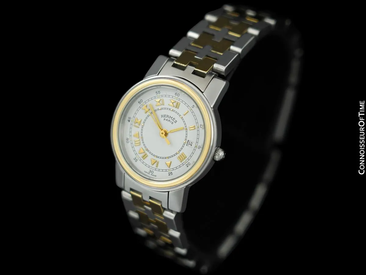 Hermes Carrick Ladies Two-Tone Watch with Bracelet - Stainless Steel & 18K Gold
