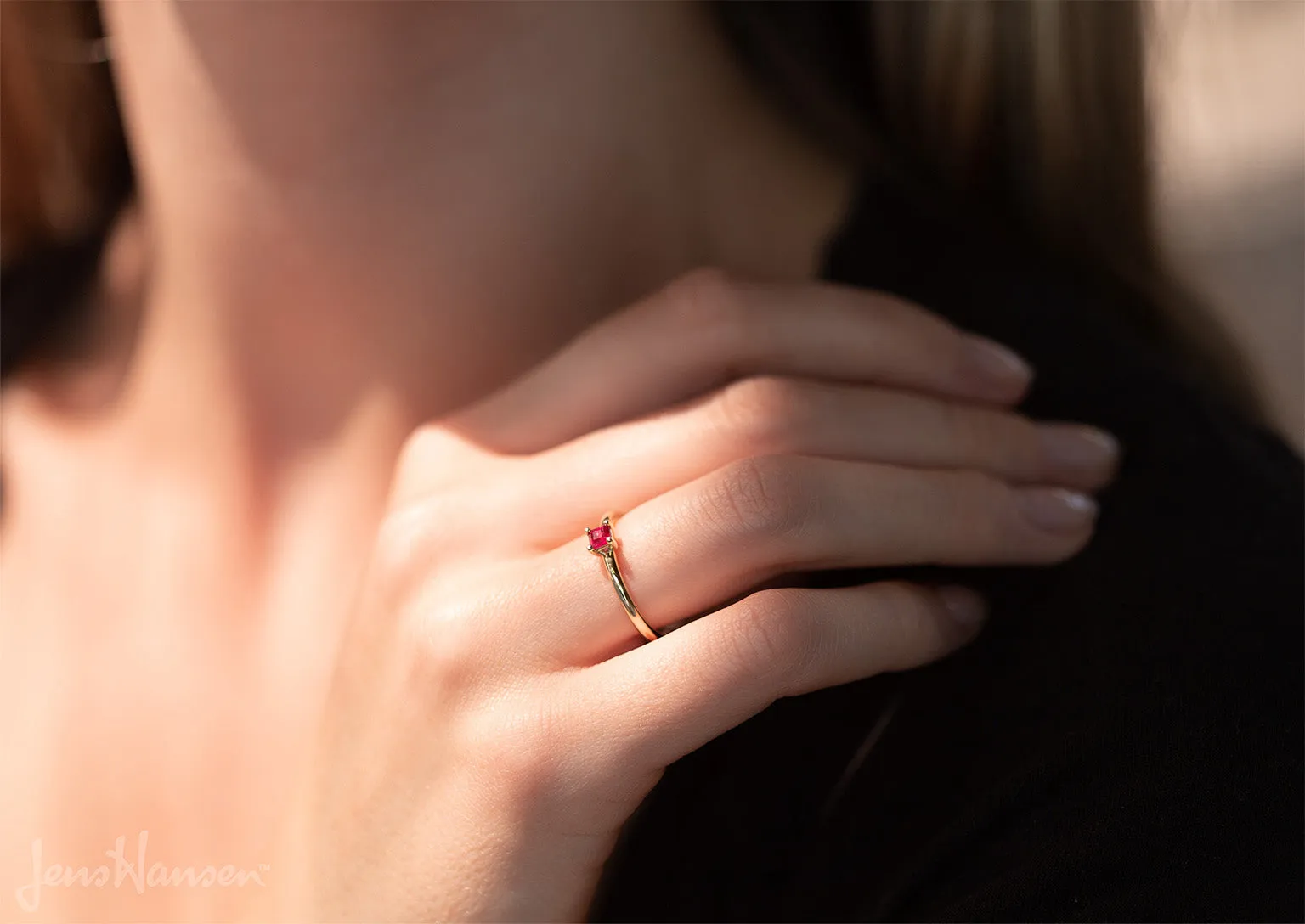 J3023 Precious Gemstone Engagement Ring, Yellow Gold