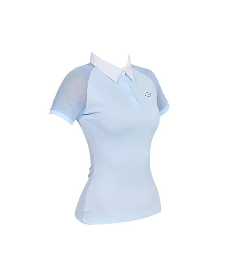 J.Jane Mesh Sleeve Raglan T-Shirt - Sky Blue