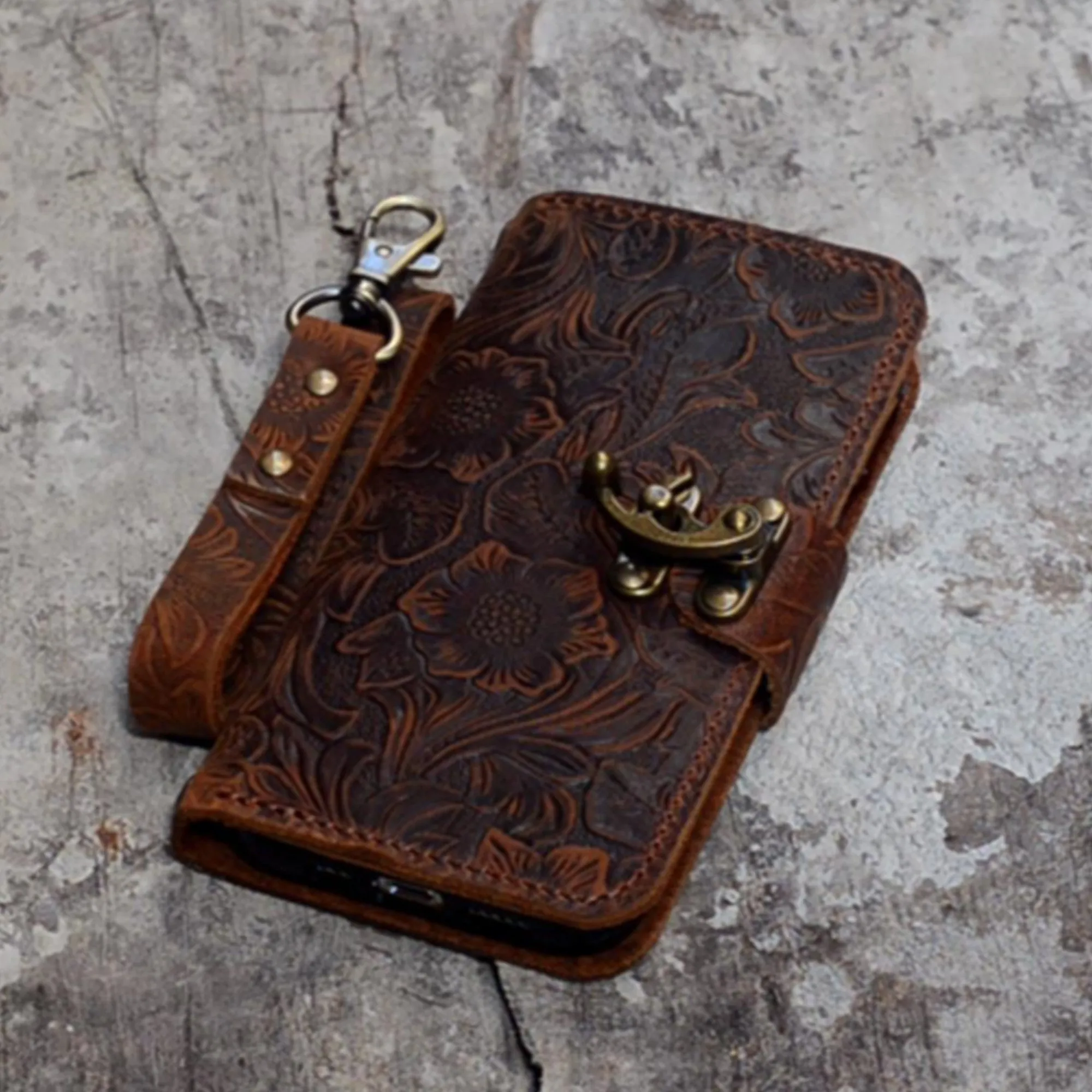 JJNUSA Genuine leather Vintage Wallet for Iphone 14 pro max / 14 plus  / 14 pro /  14