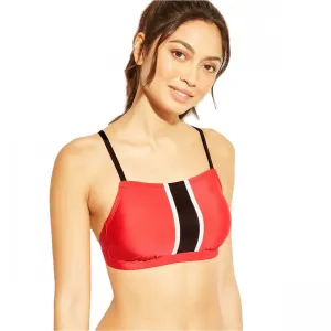 JoyLab Women's Racer Stripe High Neck Bikini Top