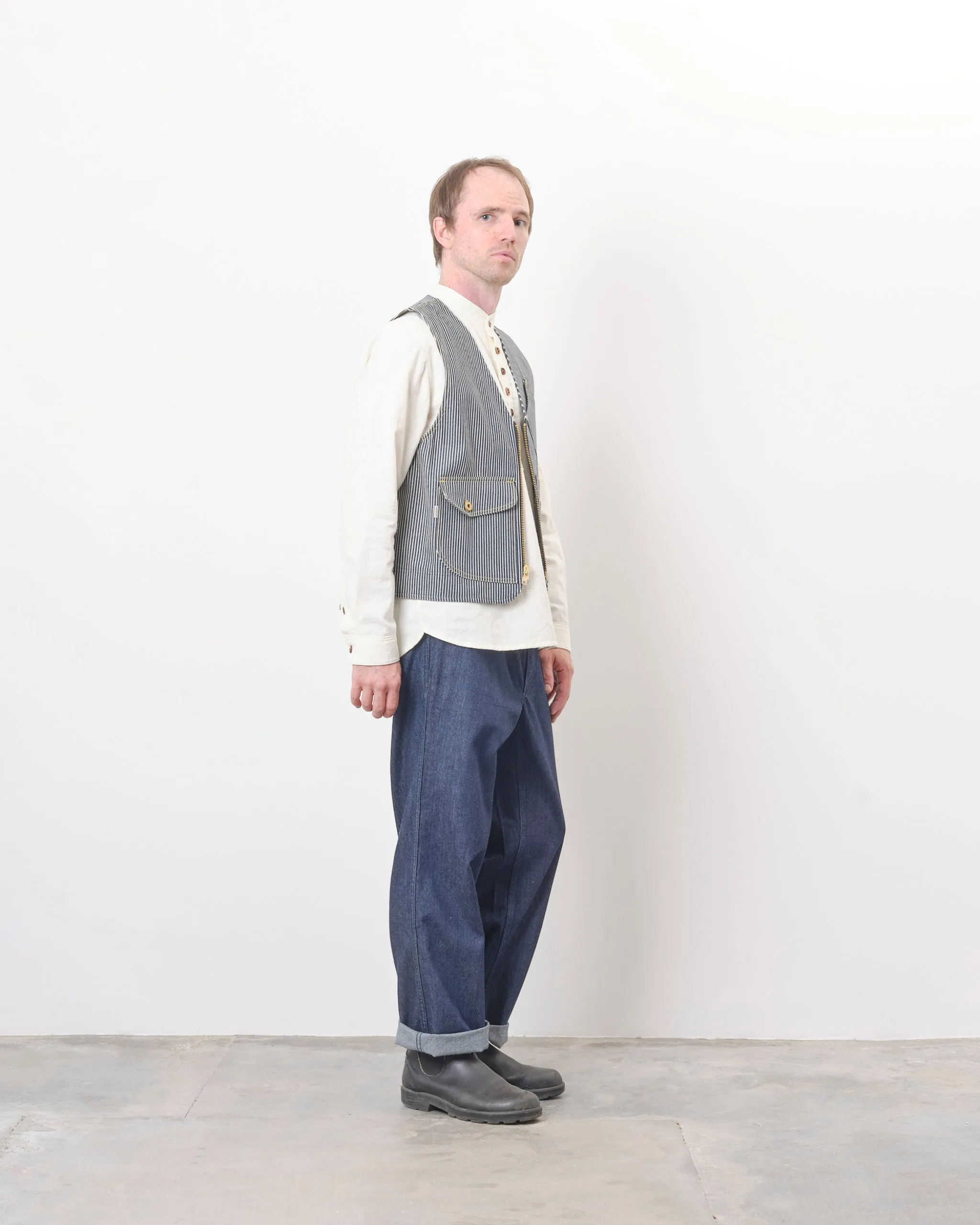 Junction Vest in Railroad Stripe