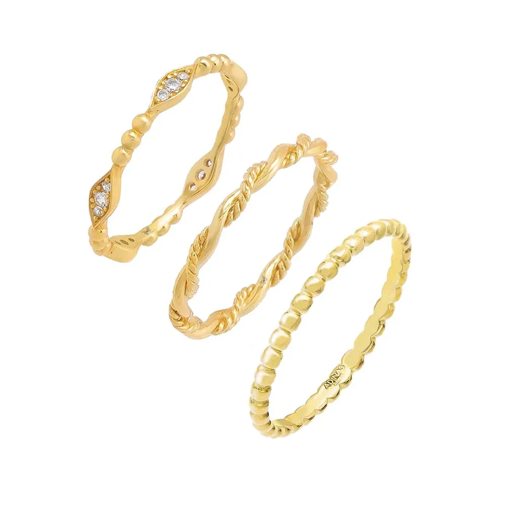 Just A Hint Of Pavé Ring Combo Set