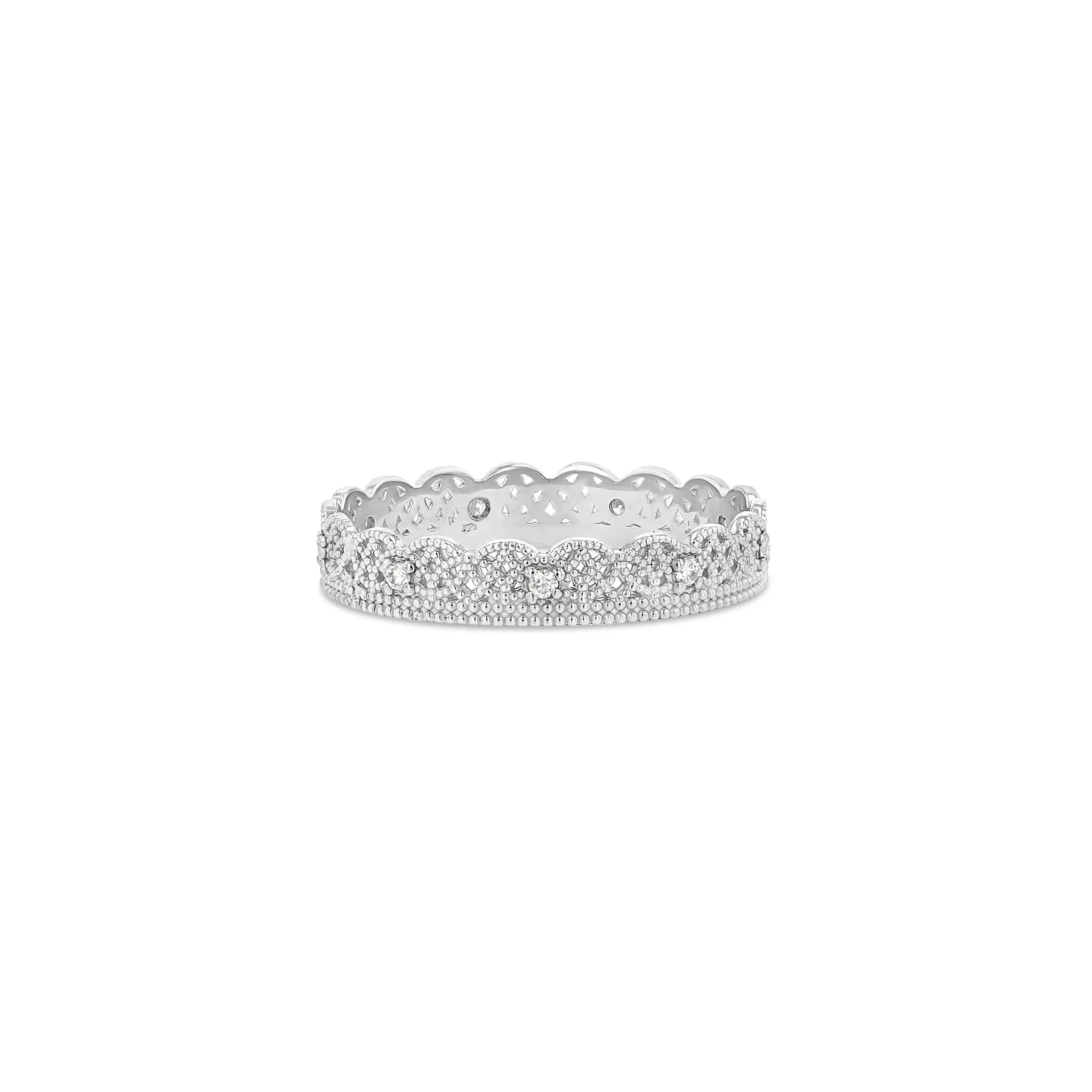 Lace Band with Alternating Diamonds