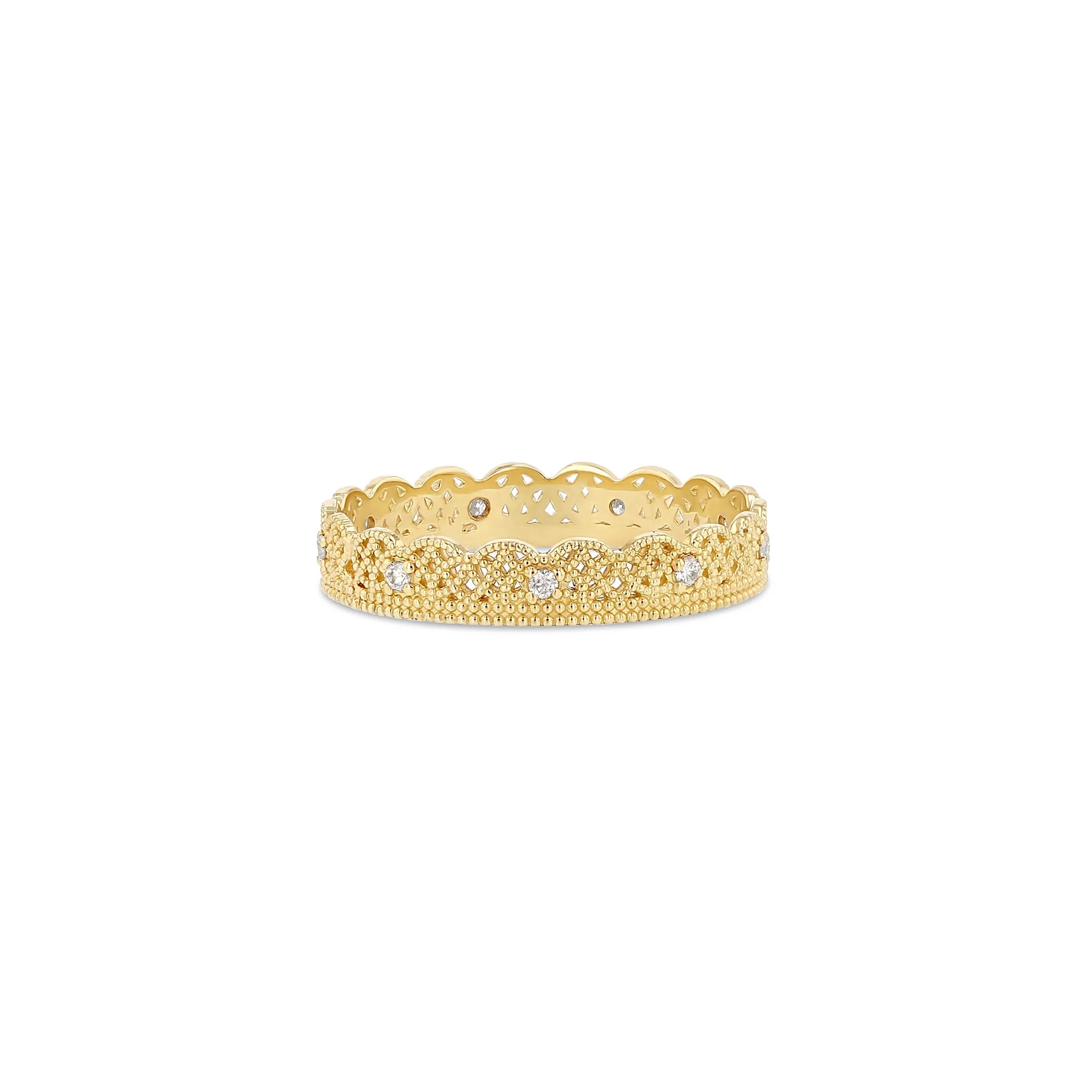 Lace Band with Alternating Diamonds