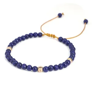 Lapis & 18K Gold-Plated Adjustable Bracelet