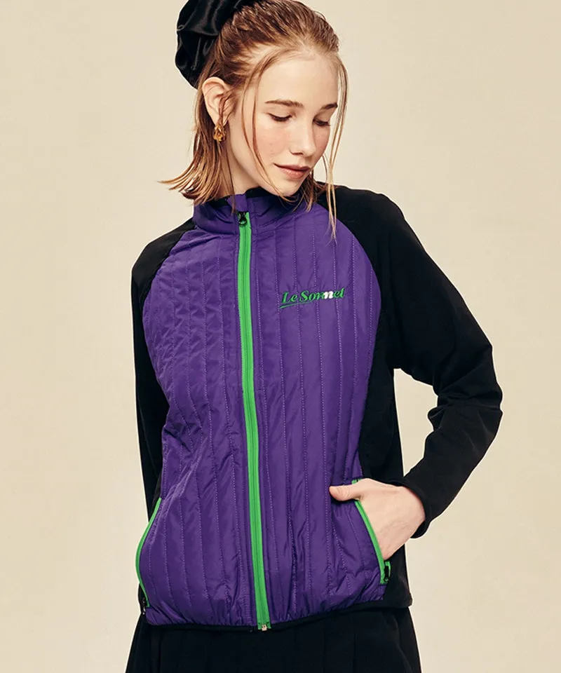 LE SONNET Essential Zip-Up - Purple