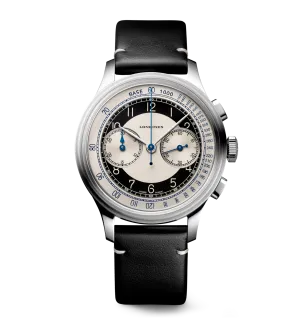 Longines Heritage Classic Chronograph 40mm Watch with Leather Strap