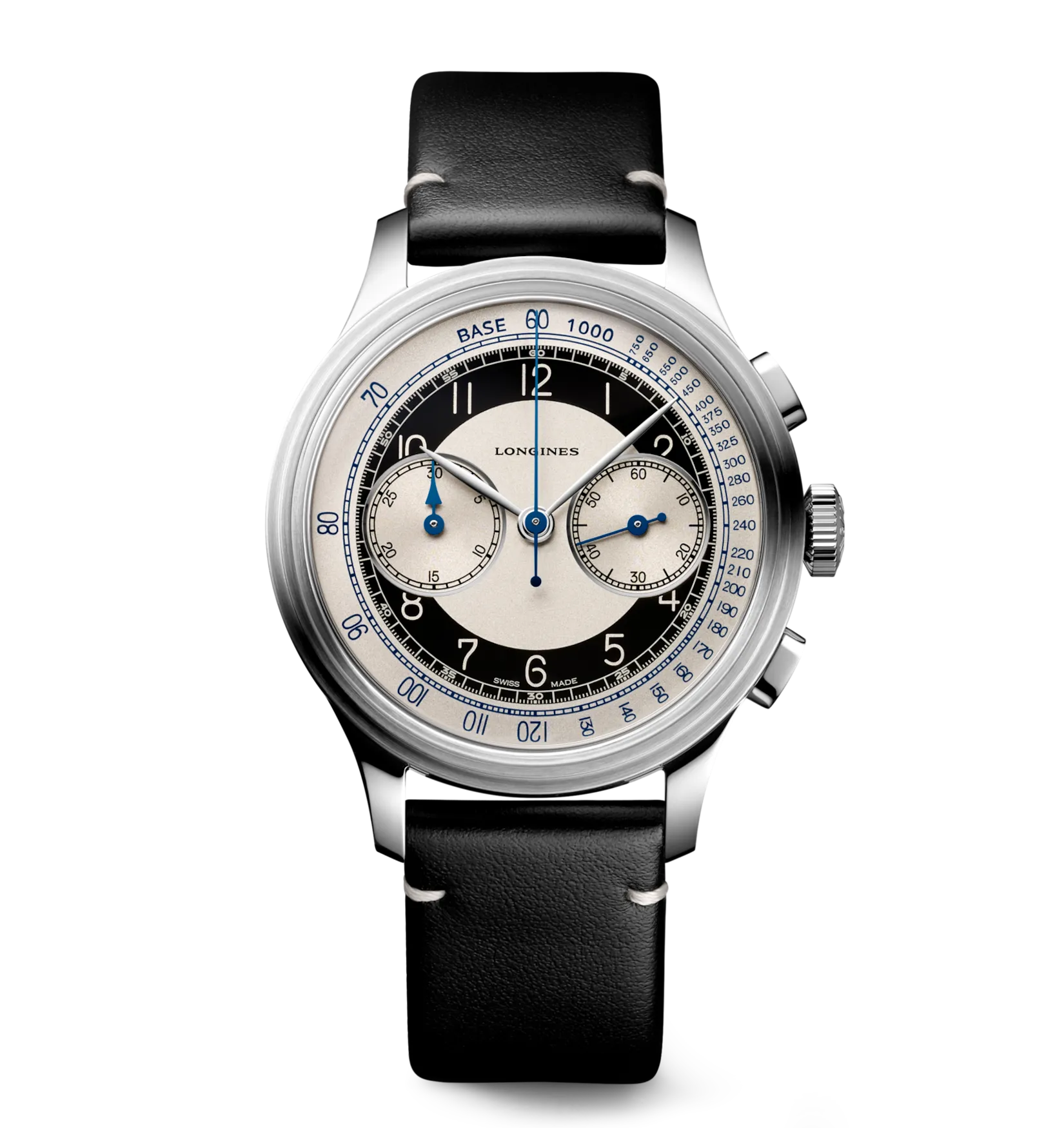 Longines Heritage Classic Chronograph 40mm Watch with Leather Strap