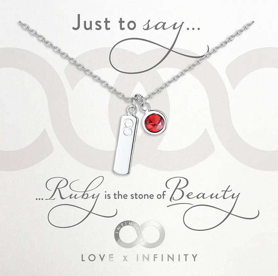 LXI Birthstone Pendant Ruby/July
