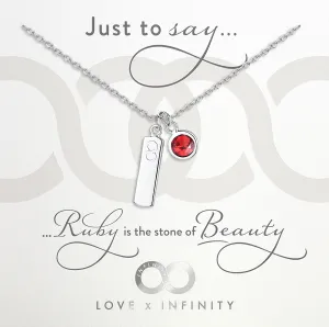 LXI Birthstone Pendant Ruby/July