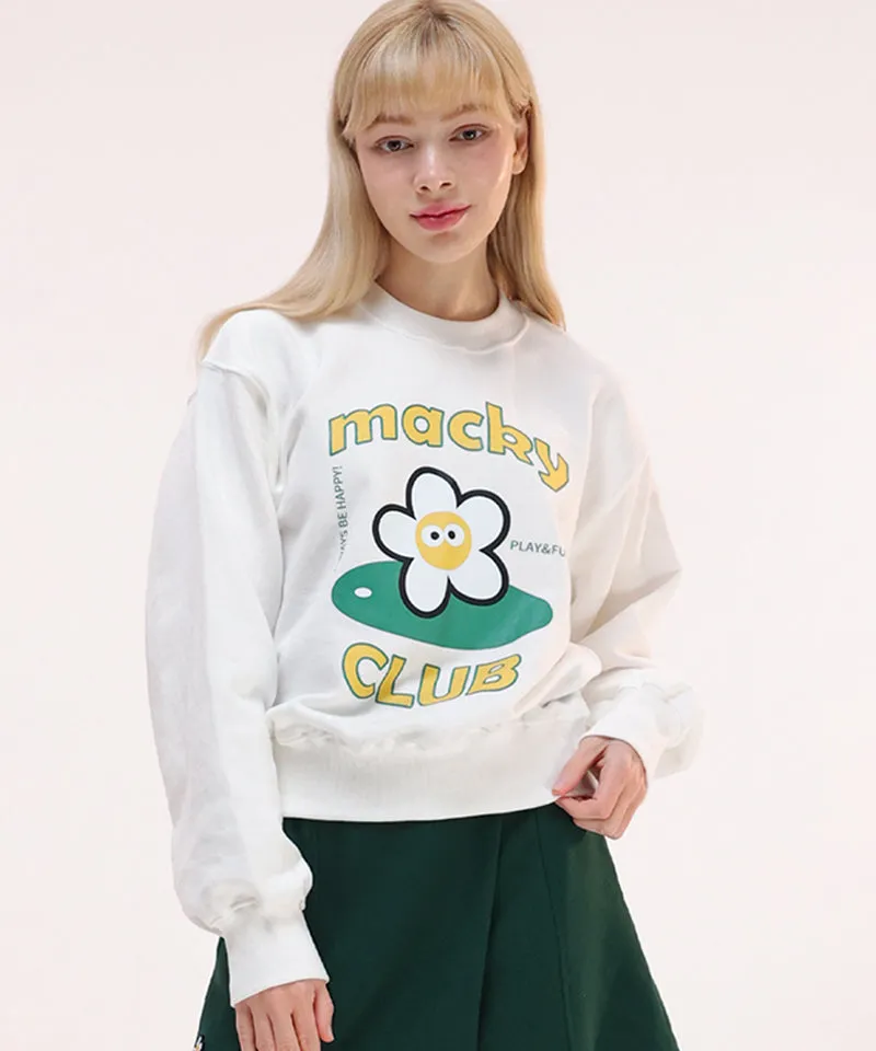 MACKY Golf: CC Sweatshirt - White