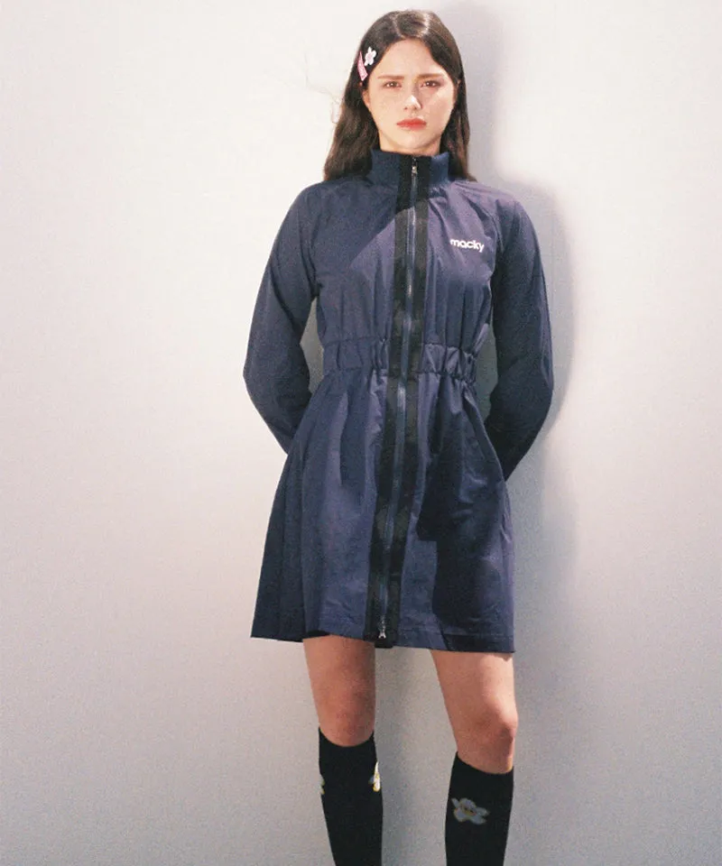MACKY Golf: Front Zip-up Dress - Navy
