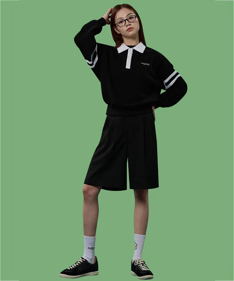 MACKY Golf: Line PK Sweatshirt - Black
