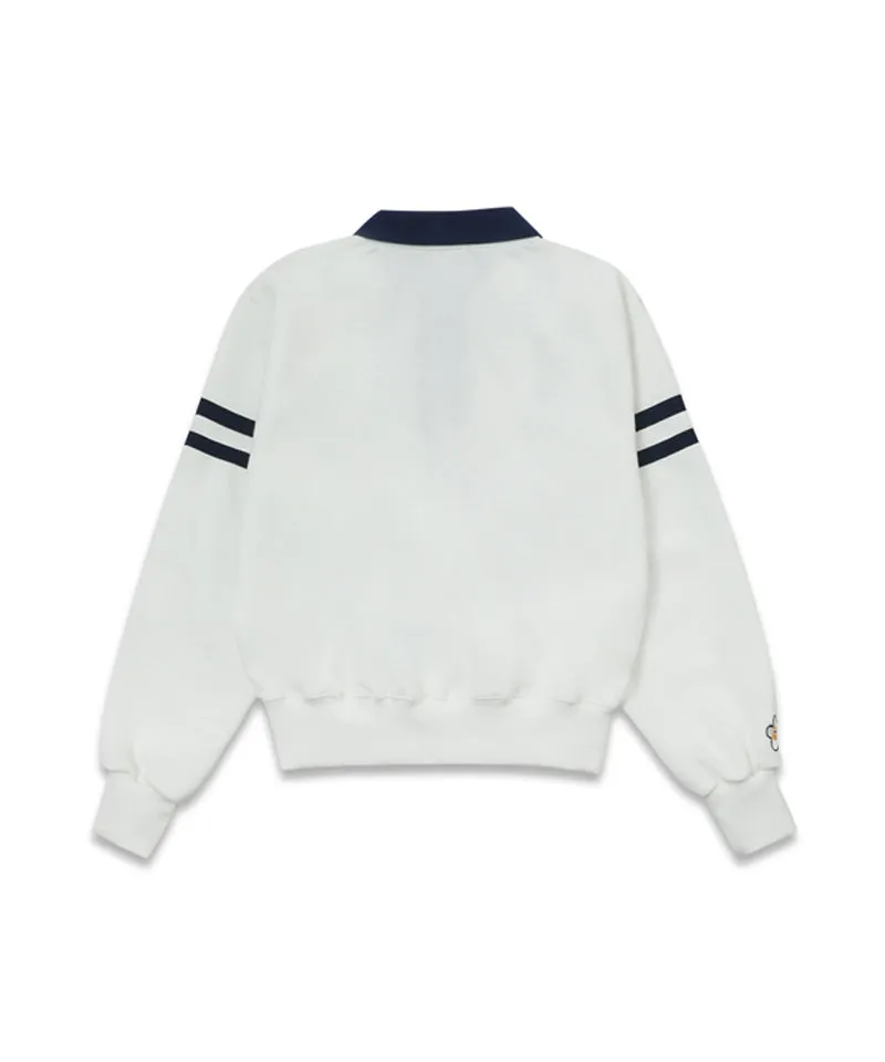 MACKY Golf: Line PK Sweatshirt - White