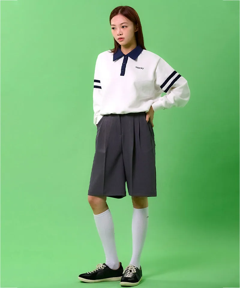 MACKY Golf: Line PK Sweatshirt - White
