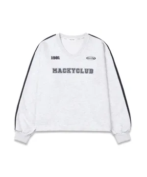 MACKY Golf: Mackyclub String Sweatshirt - Light Gray