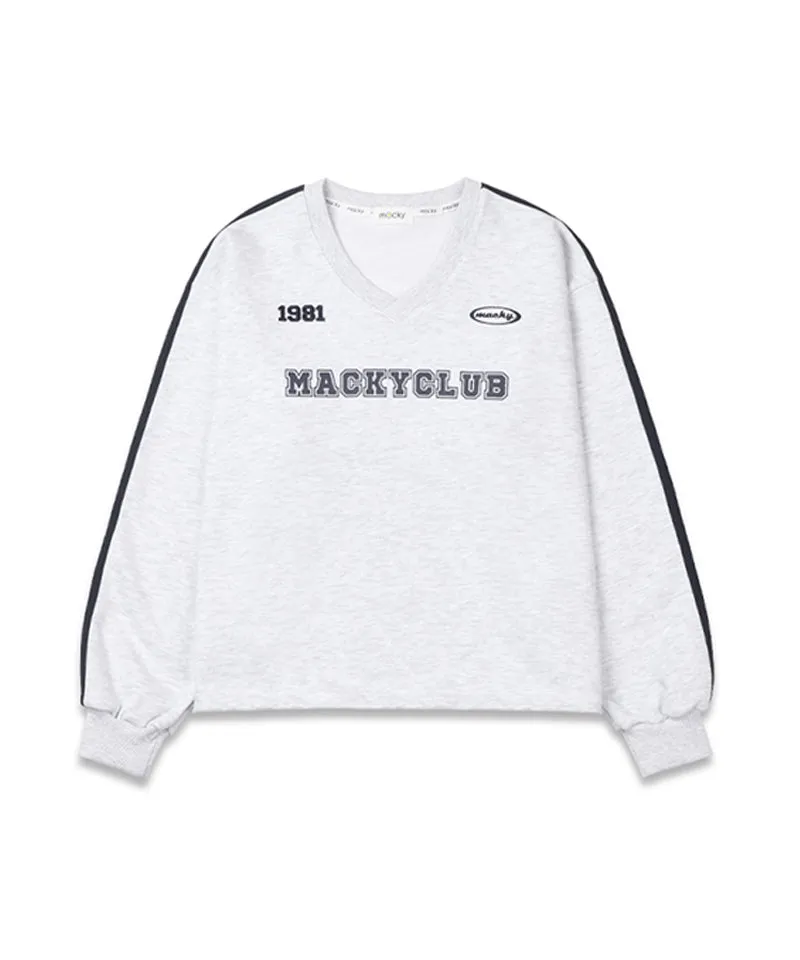 MACKY Golf: Mackyclub String Sweatshirt - Light Gray