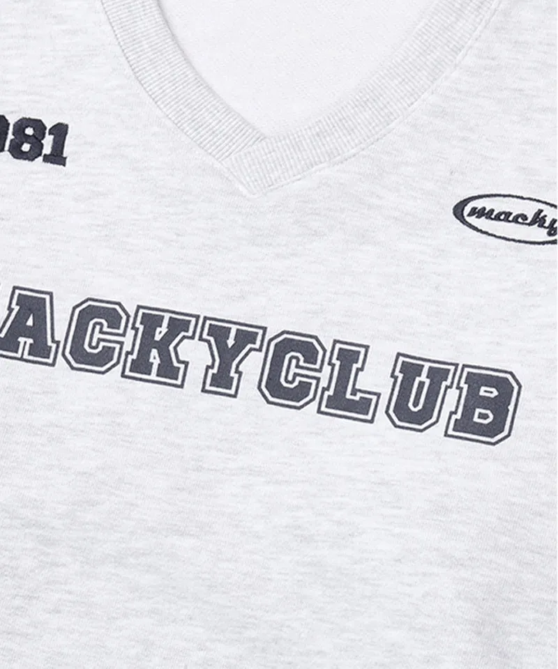 MACKY Golf: Mackyclub String Sweatshirt - Light Gray
