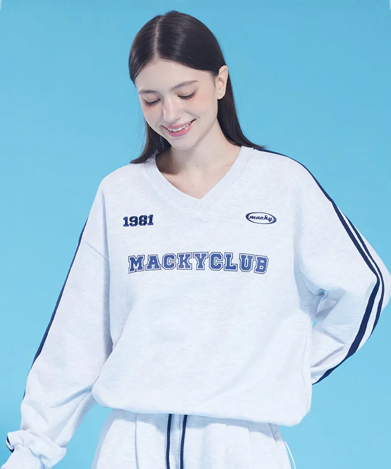 MACKY Golf: Mackyclub String Sweatshirt - Light Gray