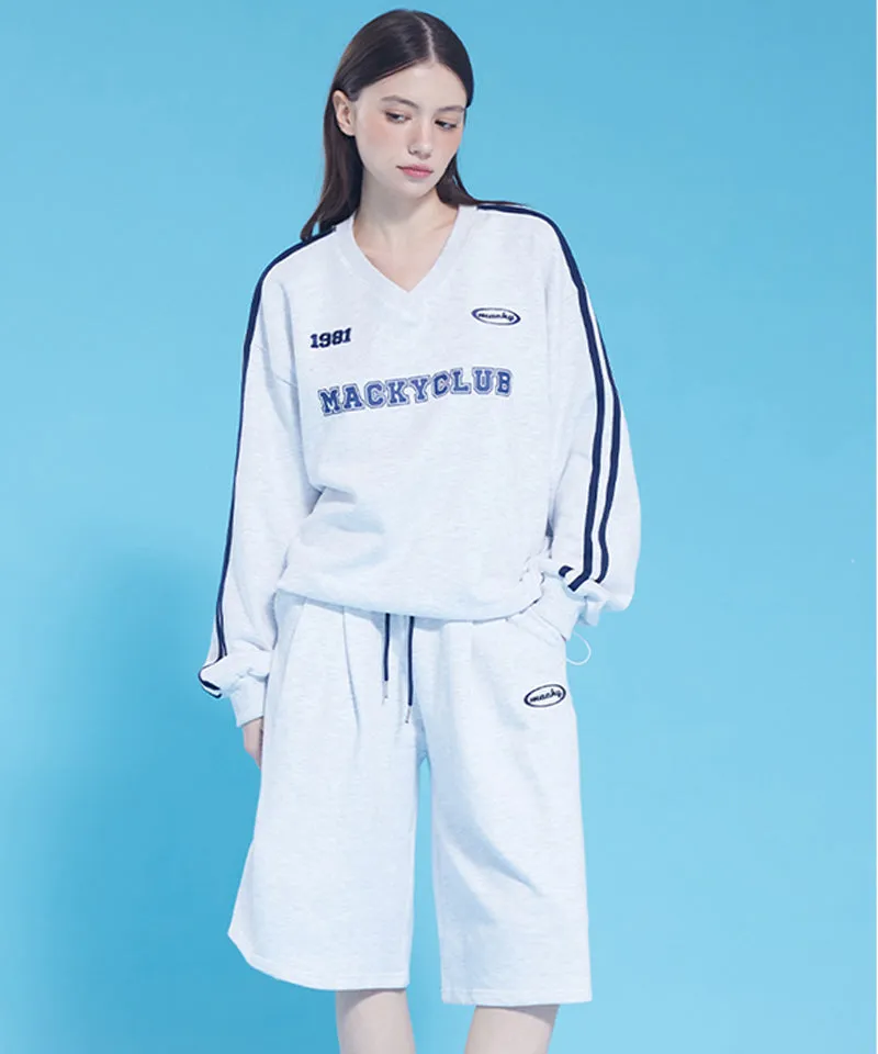 MACKY Golf: Mackyclub String Sweatshirt - Light Gray