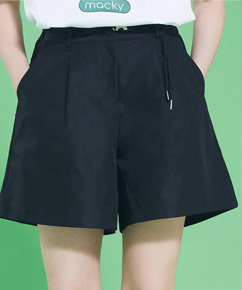 MACKY Golf: Pocket Logo Skirt Pants - Black