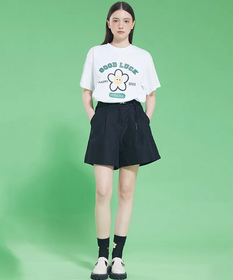 MACKY Golf: Pocket Logo Skirt Pants - Black