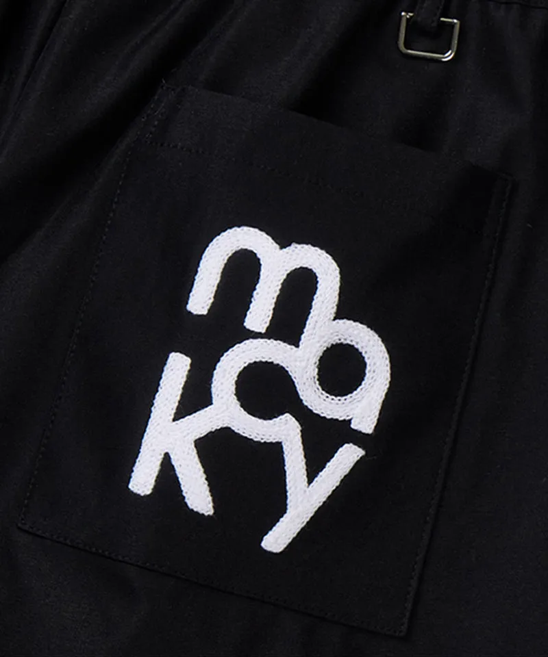 MACKY Golf: Pocket Logo Skirt Pants - Black