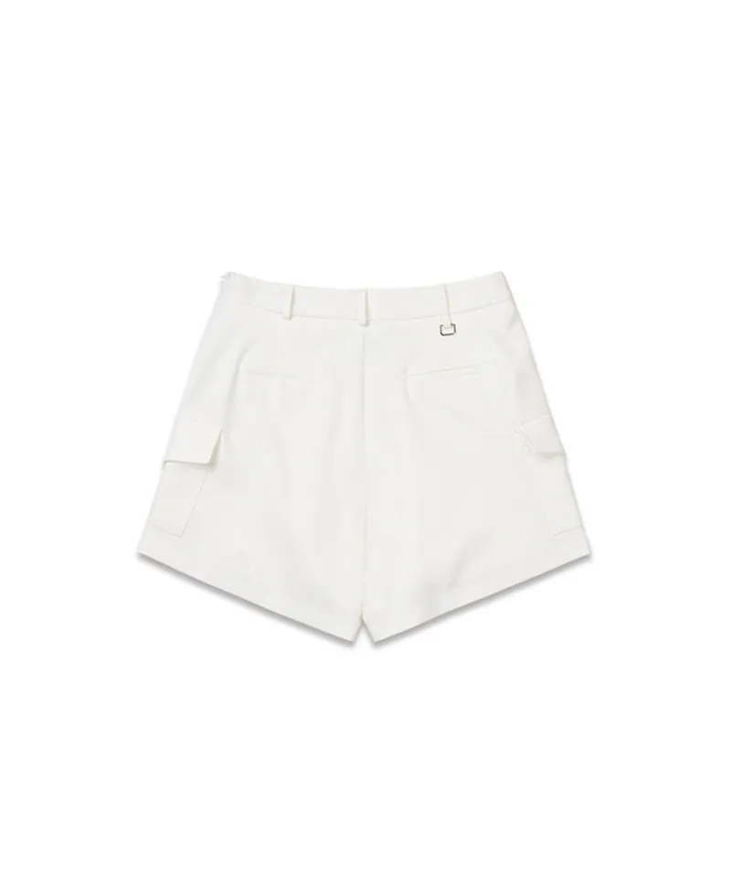 MACKY Golf: Pocket Logo Skirt Pants - White
