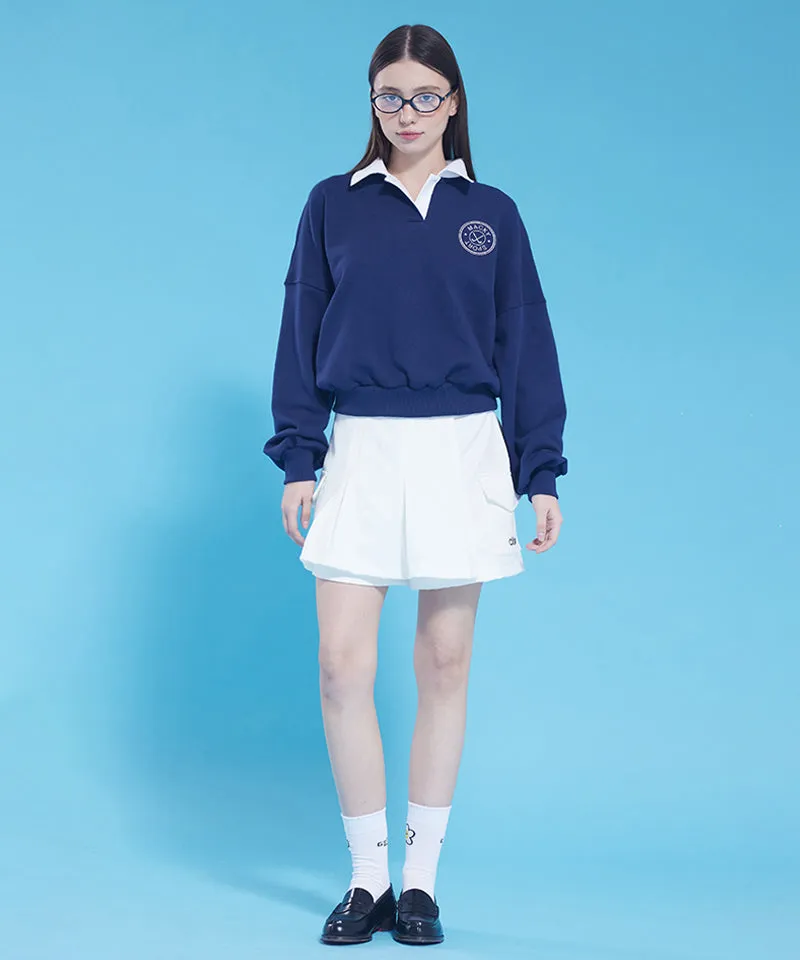 MACKY Golf: Pocket Logo Skirt Pants - White
