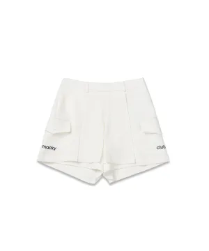 MACKY Golf: Pocket Logo Skirt Pants - White