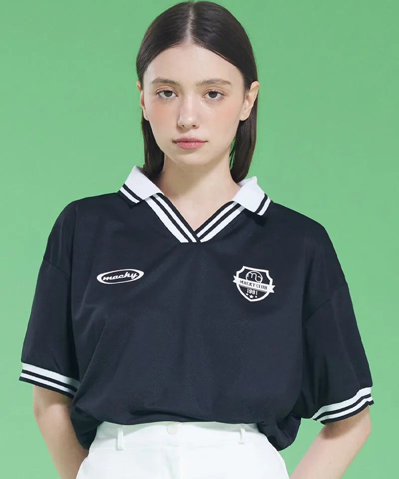 MACKY Golf: Reples V-Neck T-Shirt - Black