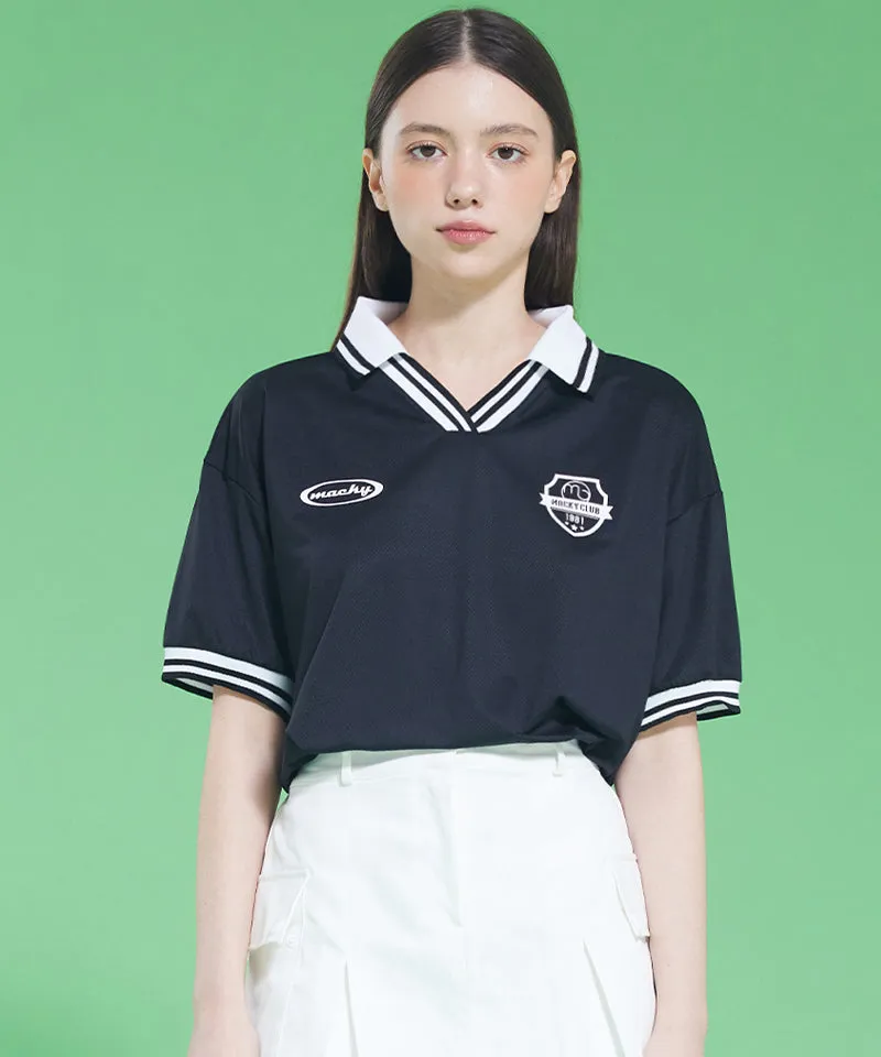 MACKY Golf: Reples V-Neck T-Shirt - Black
