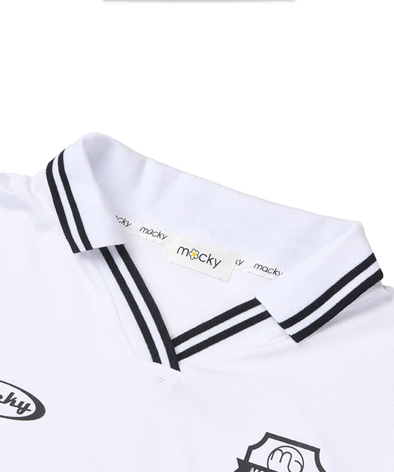 MACKY Golf: Reples V-Neck T-Shirt - White
