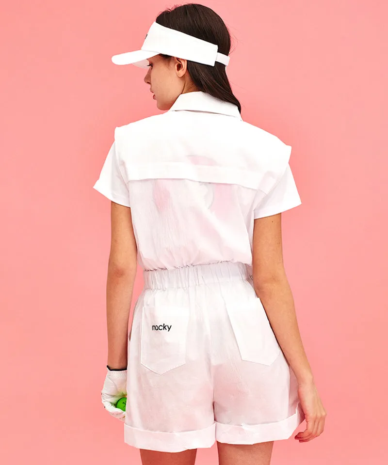 MACKY Golf: Summer Pk Jumpsuit - White