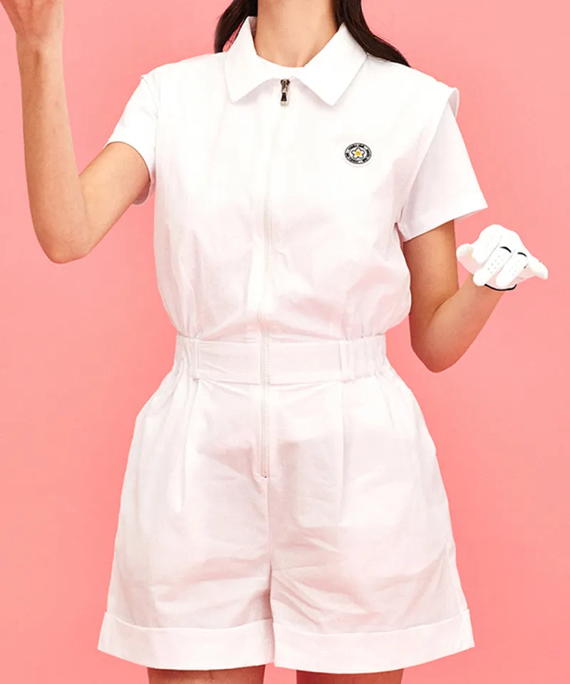 MACKY Golf: Summer Pk Jumpsuit - White