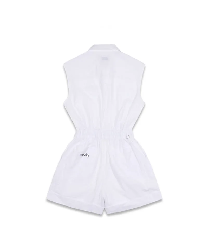 MACKY Golf: Summer Pk Jumpsuit - White