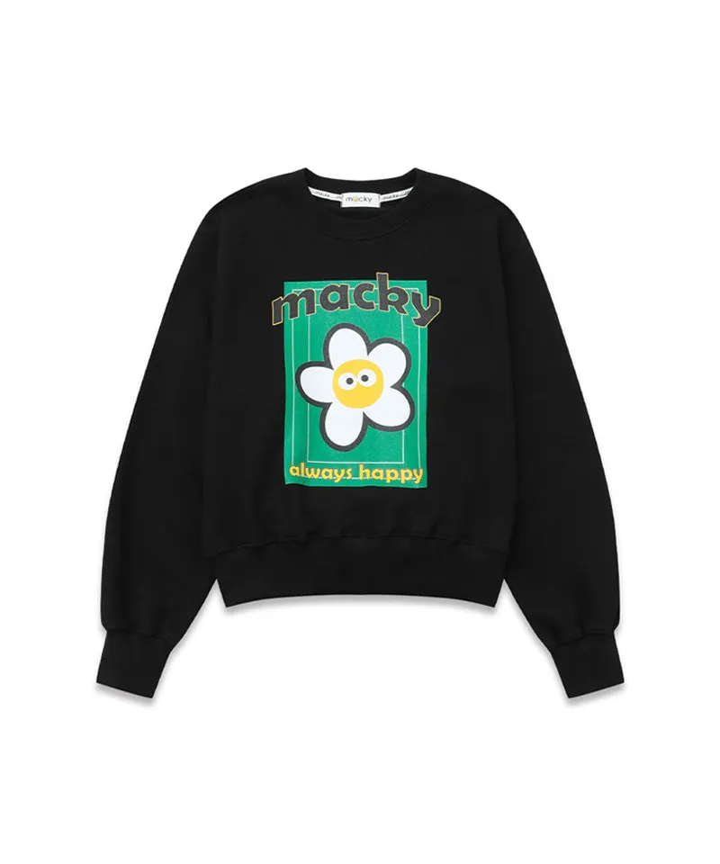 MACKY Golf: Tennis Court Sweatshirt - Black