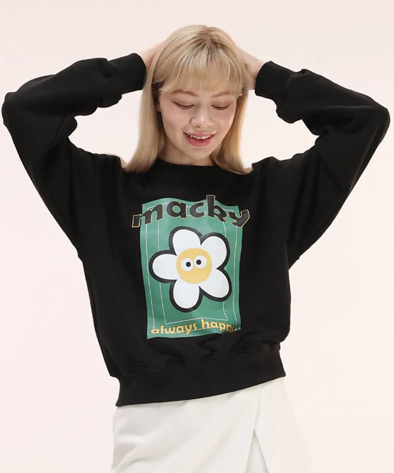 MACKY Golf: Tennis Court Sweatshirt - Black