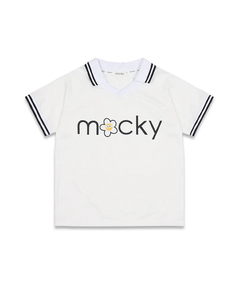 MACKY Golf: V-Neck Line T-Shirt - White