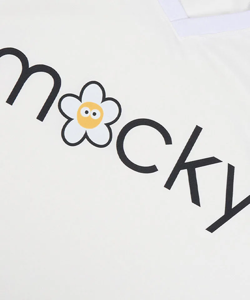MACKY Golf: V-Neck Line T-Shirt - White