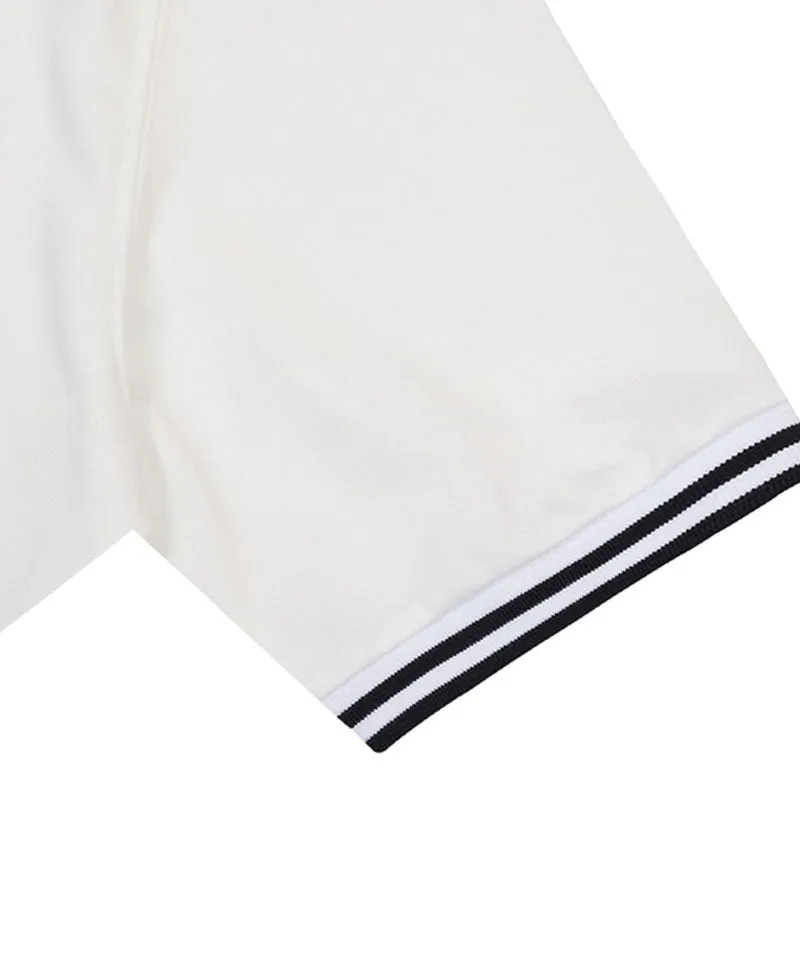 MACKY Golf: V-Neck Line T-Shirt - White