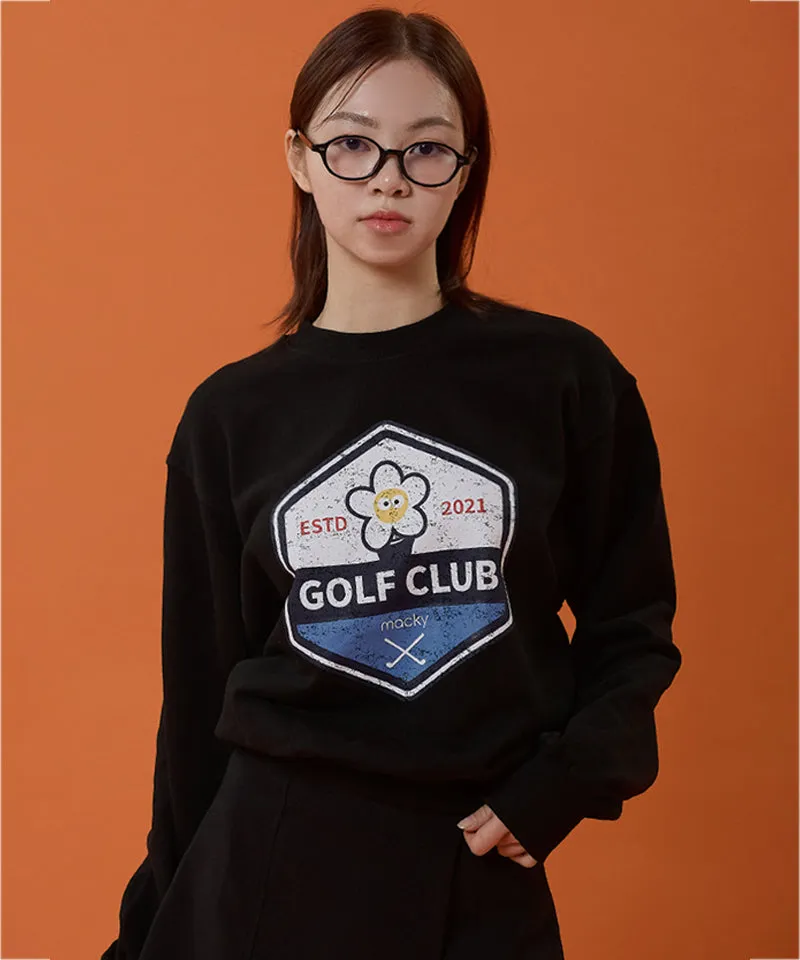 MACKY Golf: Washing Pigment Sweatshirt - Black